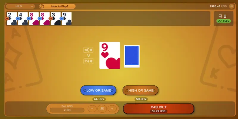 ban choi game bai super hi lo Một bàn chơi chuẩn của game bài Super Hi Lo