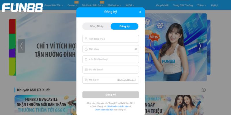 Huong dan dang ky FUN88